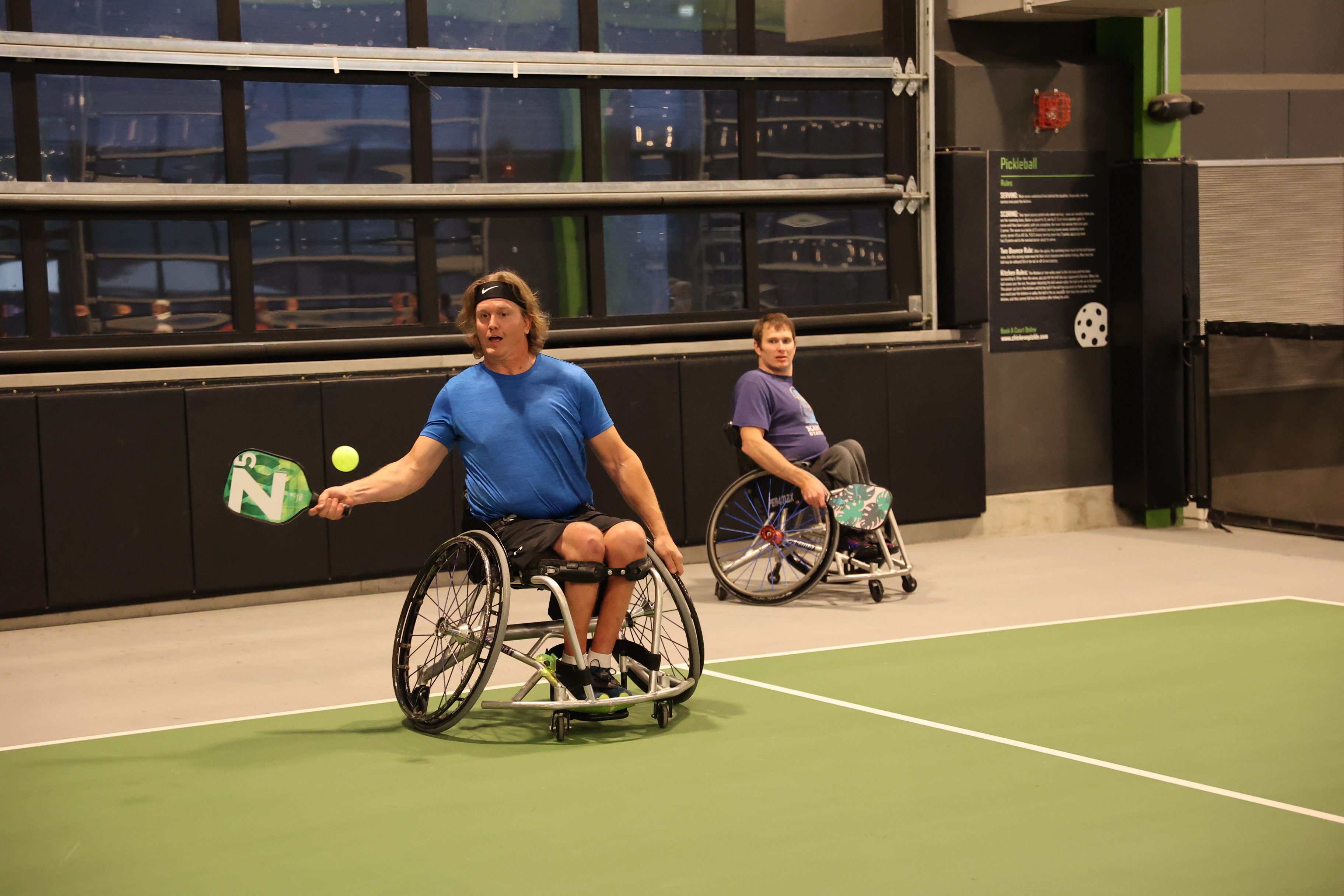Playing pickleball